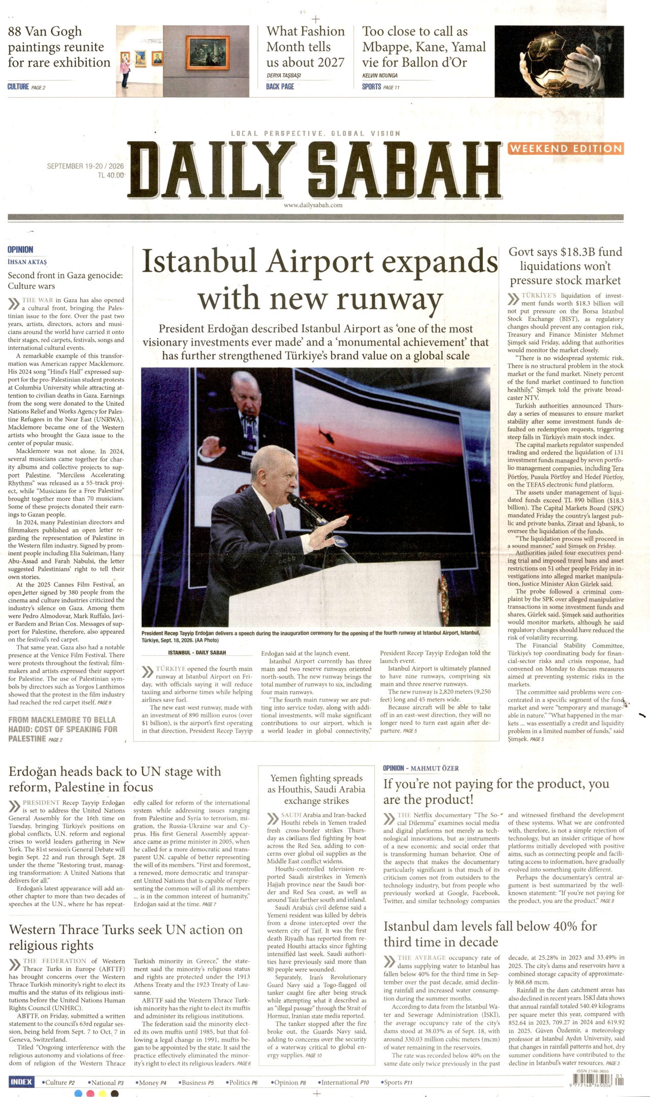 Daily Sabah Gazetesi gazetesi manşeti